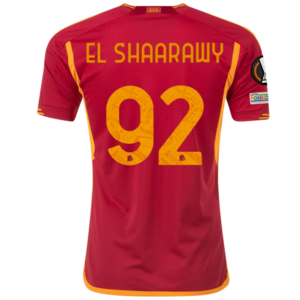 adidas Roma Stephan El Shaarawy Heimtrikot mit Europa-League-Aufnähern 23/24 (Team