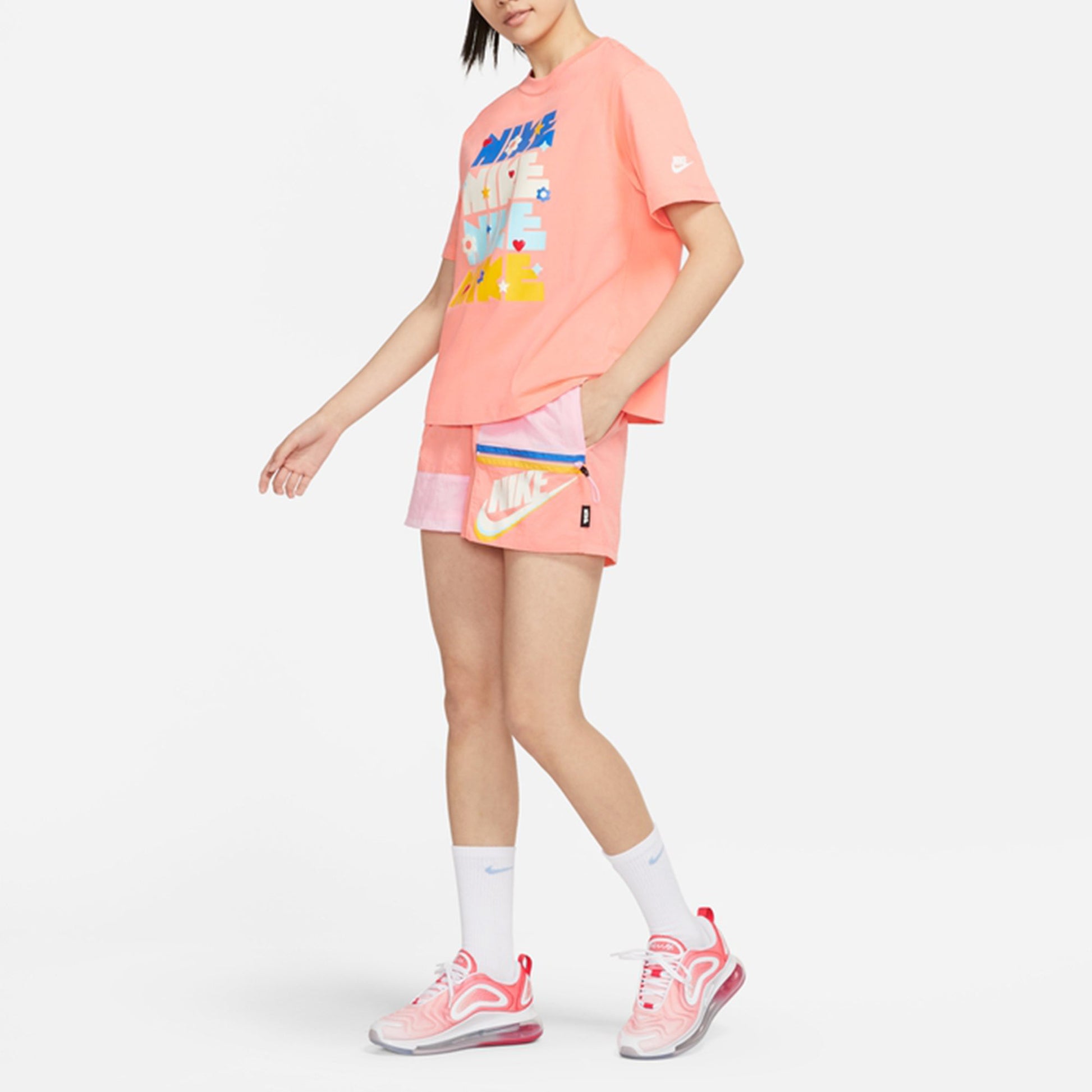 (WMNS) Nike AS W Nike Sportswear ICON CLASH Short CRIMSON BLISS DJ5376-641