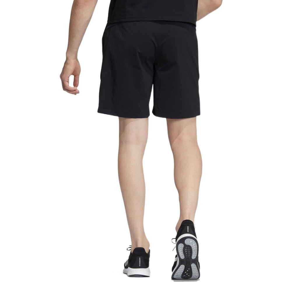 Men's adidas Solid Color High Waist Straight Casual Shorts Black HD0001