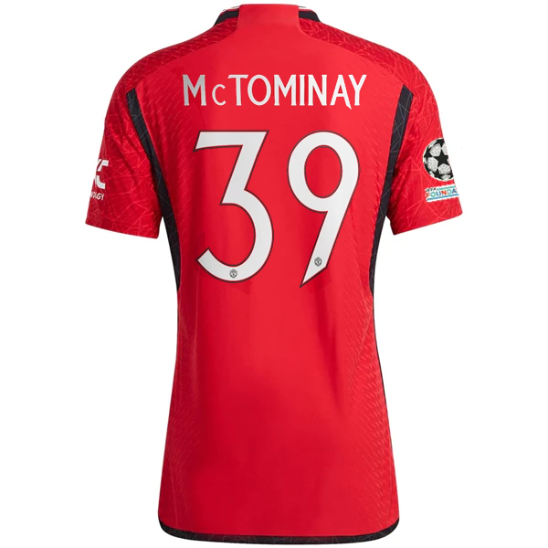 adidas Manchester United Authenitc Scott McTominay Home Jersey 23/24 w/ Champion