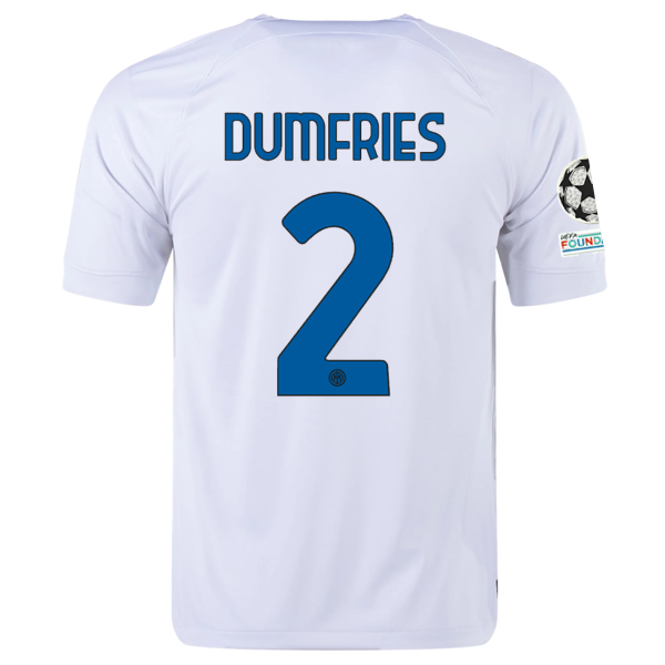 Nike Inter Milan Denzel Dumfries Away Jersey w/ Champions League + Copa Italia P