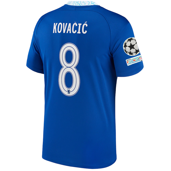 Image of Nike Chelsea Mateo Kovacic Home Jersey w/ Champions League + Club World Cup Patc