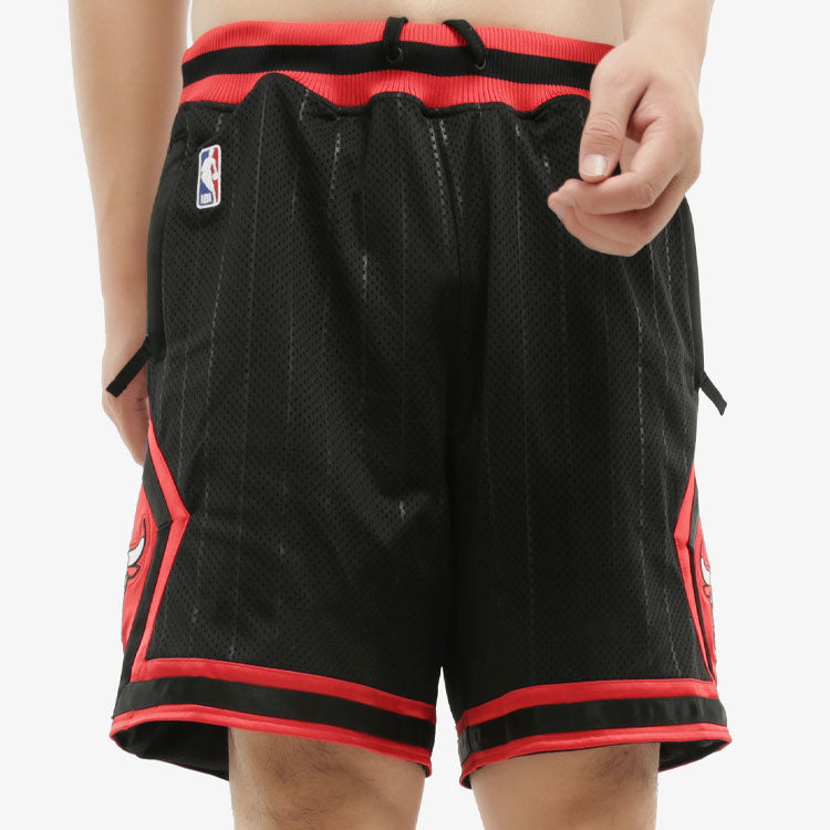 Image of Nike Bulls Courtside Statement Edition Chicago Bulls Basketball Shorts Black Red