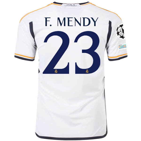 Image of adidas Real Madrid Ferland Mendy Home Jersey w/ Champions League + Club World Cu