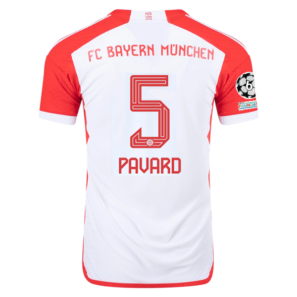 Image of adidas Bayern Munich Authentic Benjamin Pavard Home Jersey w/ Champions League P