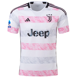 Image of adidas Juventus Authentic Timothy Weah Away Jersey w/ Serie A Patch 23/24 (White