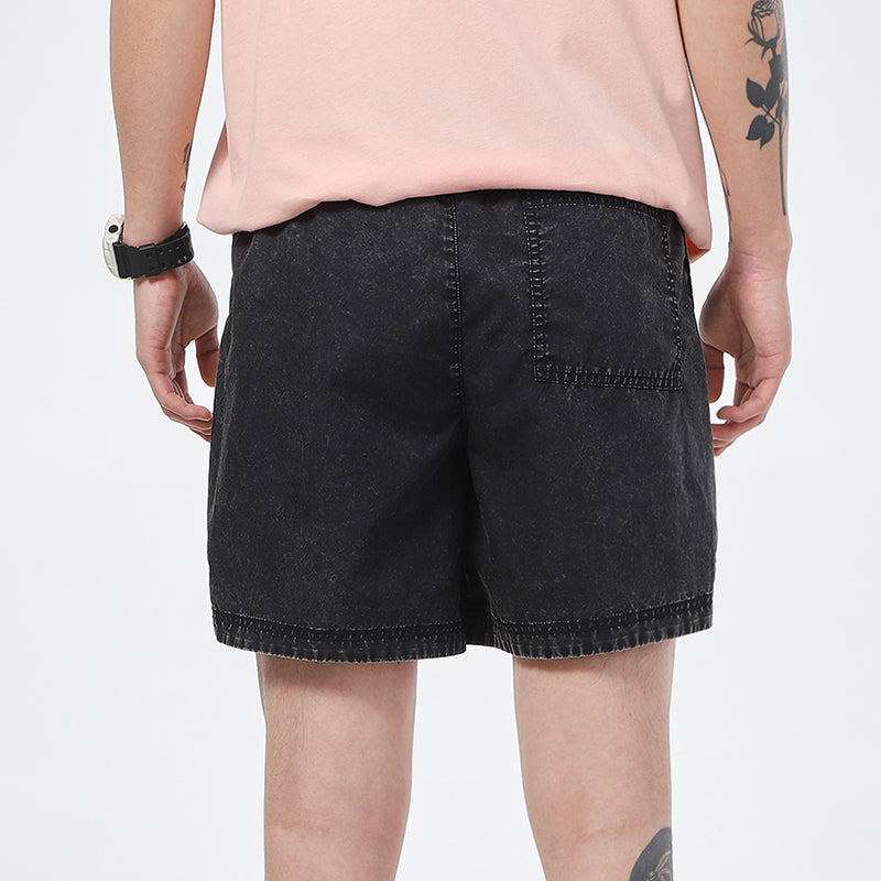 Image of Nike Retro Washed Denim Casual Shorts Black DC1878-010