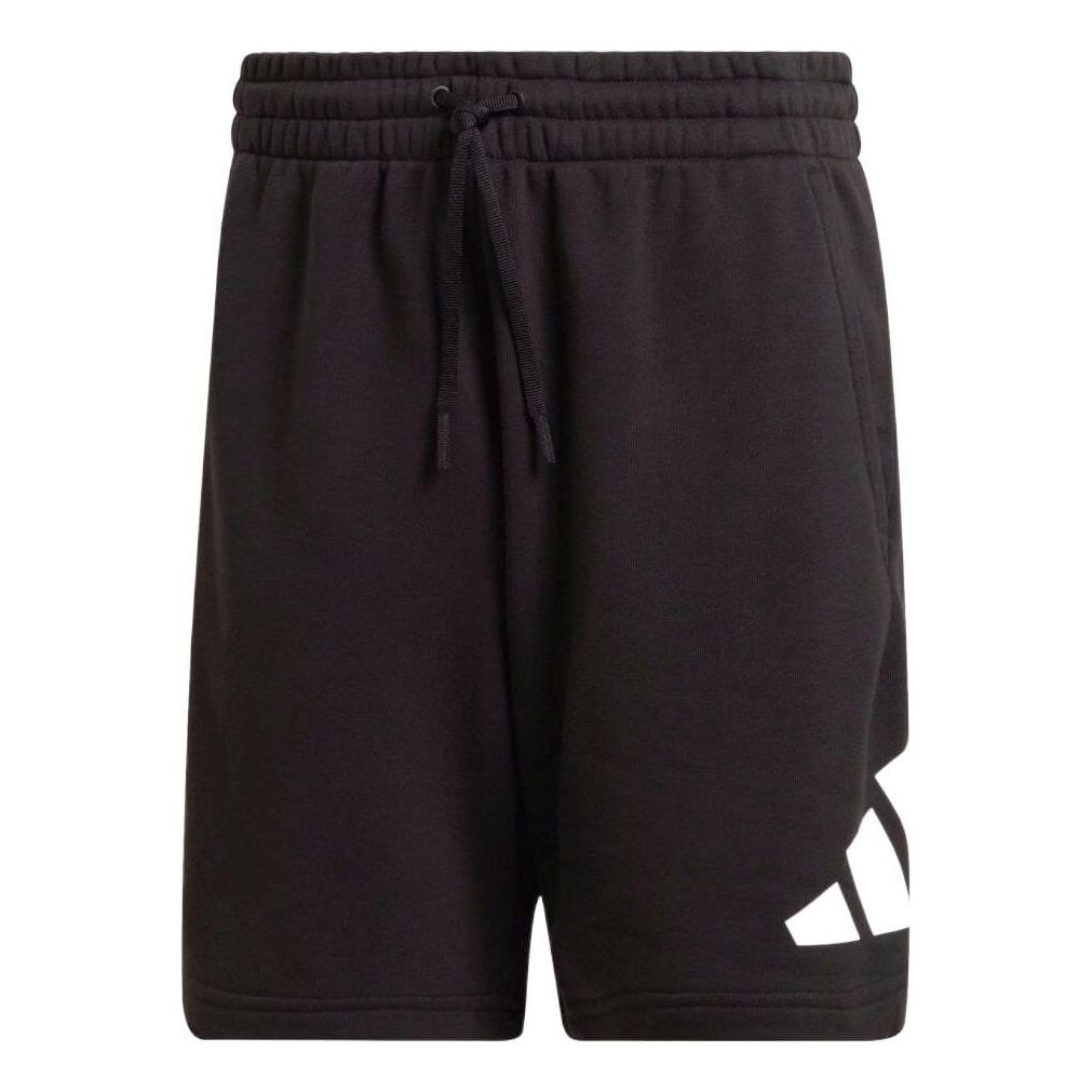 Men's adidas Logo Printing Drawstring Lacing Casual Shorts Japanese Version Blac