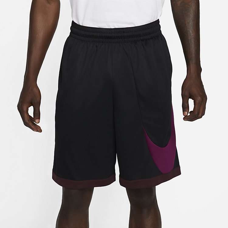 شورت كرة السلة Nike Dri-fit- 3.0 "Sangria باللون الأسود العنابي" DH6763-011