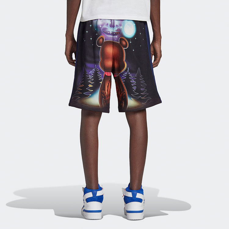 Image of adidas originals x Kerwin Frost Crossover Cartoon Printing Loose Sports Shorts B