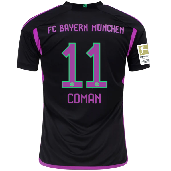 adidas Bayern München Kingsley Coman Auswärtstrikot mit Bundesliga-Meister-Patch 23