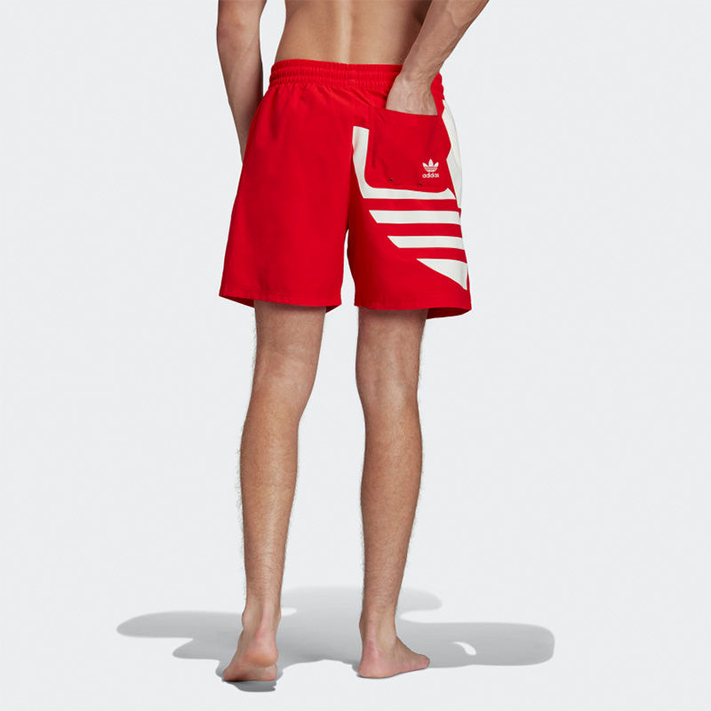 adidas Big Trefoil Swim Sports Shorts Pink Red FM9910