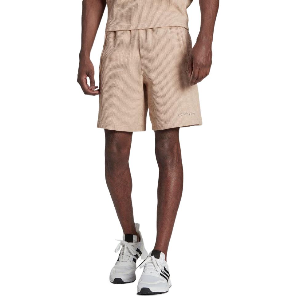 Image of Men's adidas SS22 Solid Color Logo Label Shorts Gray Pearl HP0445