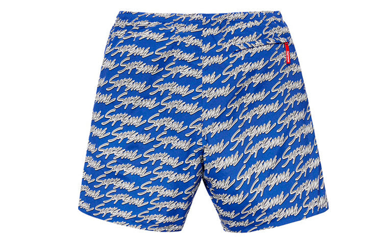 Image of Supreme SS19 Signature Script Logo Water Short SUP-SS19-10562