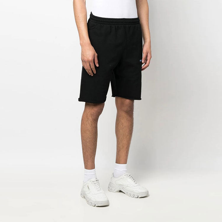 Men's OFF-WHITE SS22 Logo Arrow Printing Casual Straight Shorts Loose Fit Black