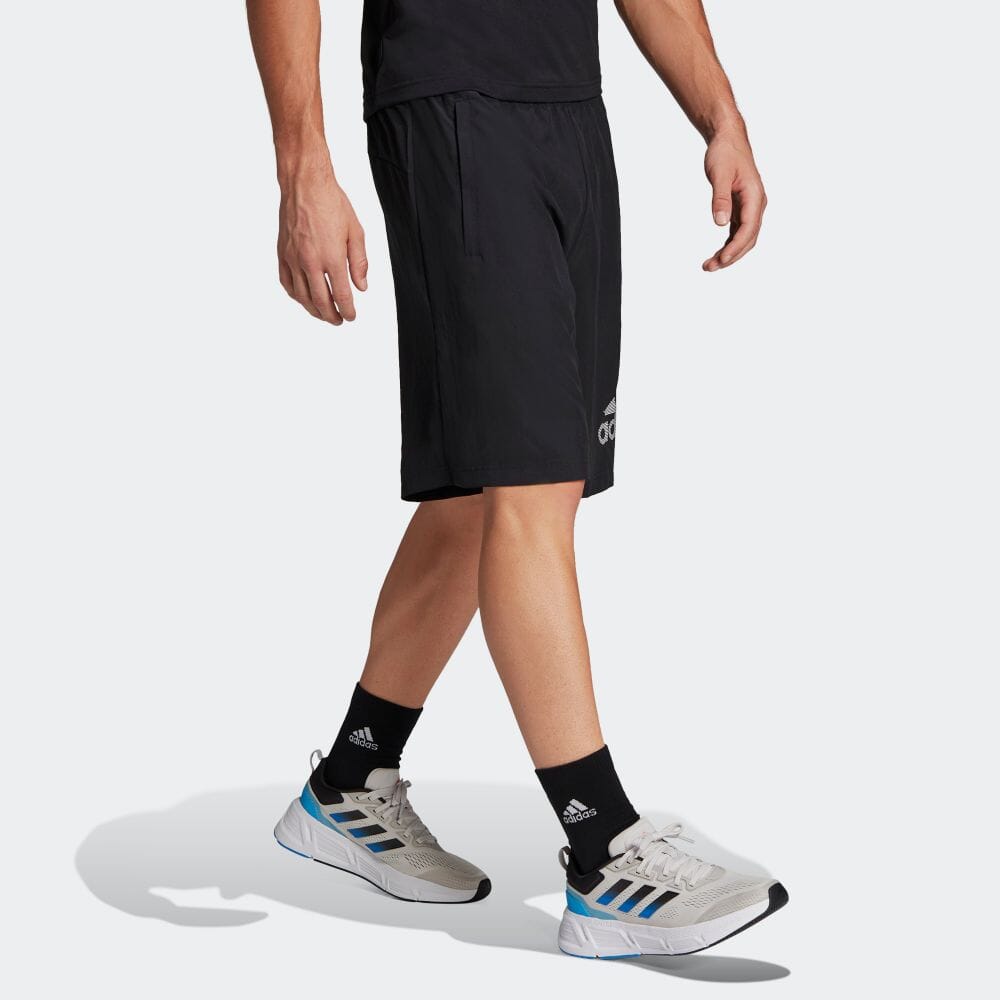 Men's adidas SS22 Solid Color Logo Printing Loose Shorts Japanese Version Black