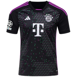 Image of adidas Bayern München Mathys Tel Auswärtstrikot mit Champions League Patches 23/24 (B