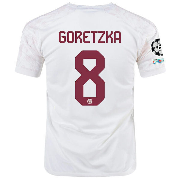 Image of adidas Bayern Munich Leon Goretzka Third Jersey w/ Champions League Patches 23/2