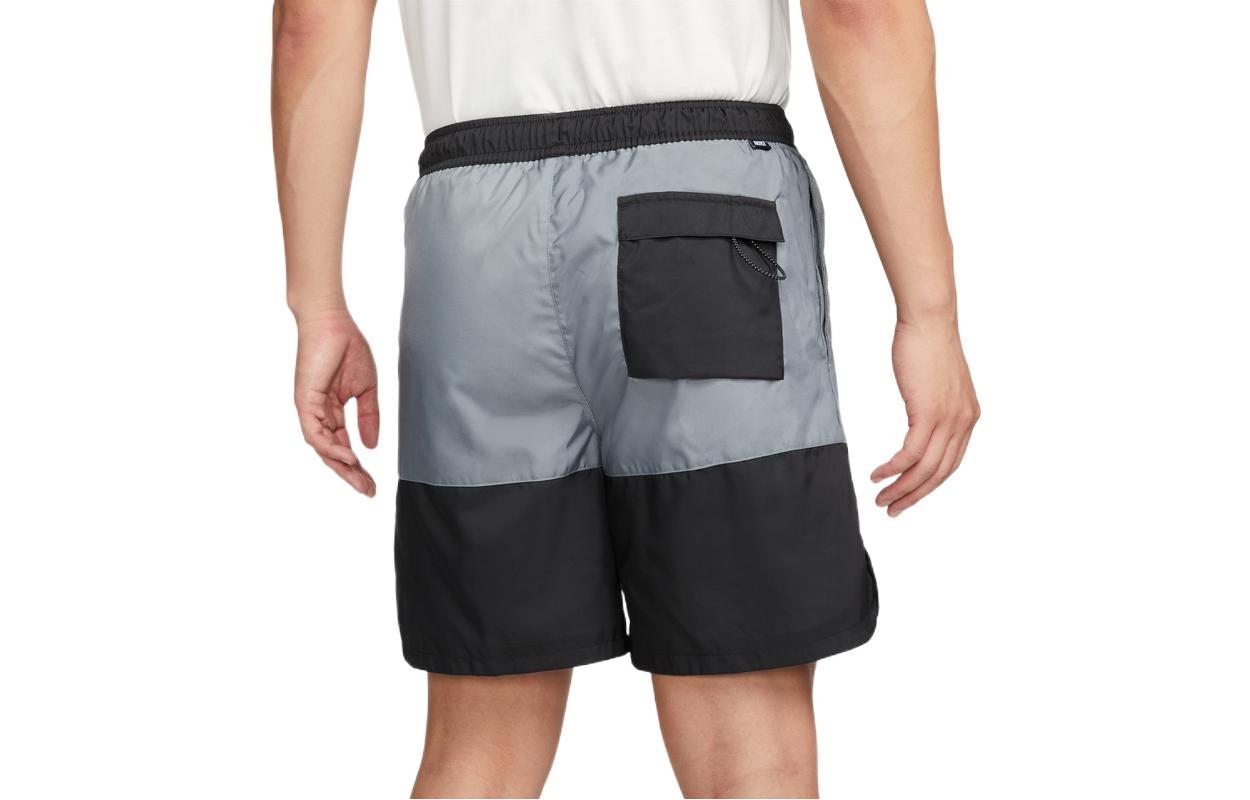Image of Men's Nike Logo Printing Woven Athleisure Casual Sports Shorts Gray Black DM6832