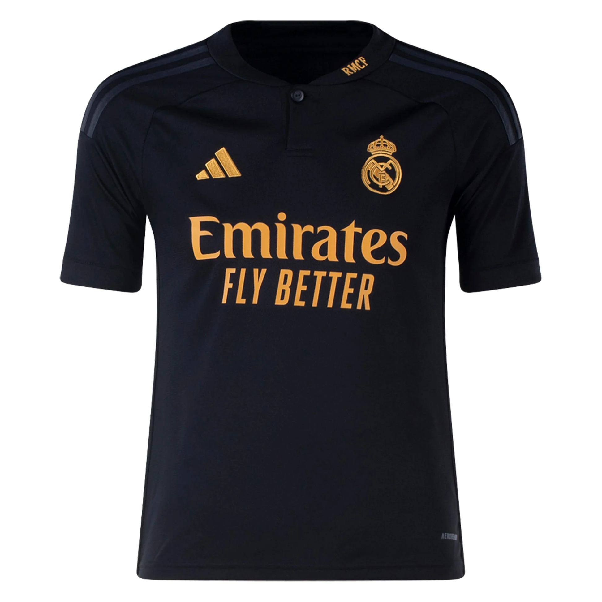 adidas Youth Real Madrid Fran Garcia Third Jersey 23/24 (Black)