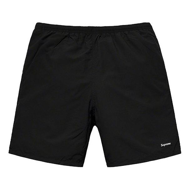 Image of Supreme SS19 Nylon Water Short Solid Color Casual Shorts Unisex Black SUP-SS19-1