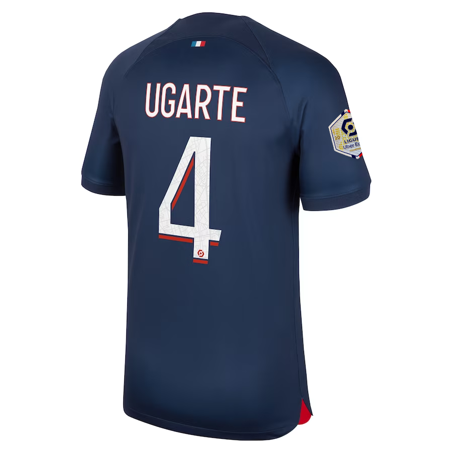 Nike Paris Saint-Germain Manuel Ugarte Home Jersey w/ Ligue 1 Champions Patch 23