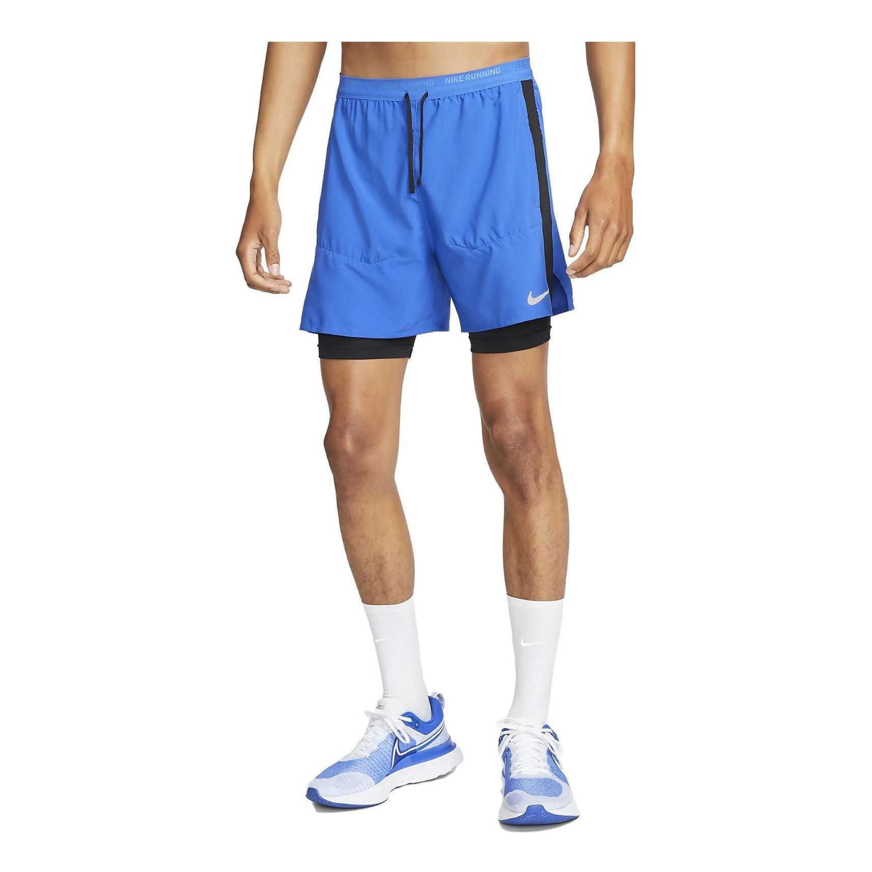 Image of Nike Stride Dri-FIT Hybrid Running Shorts 'Blue' DM4757-480