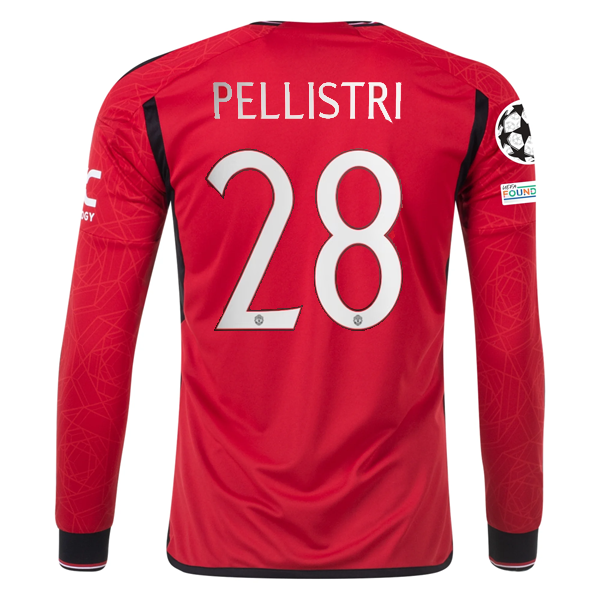 adidas Manchester United Authentic Facundo Pellestri Langarm-Heimtrikot mit