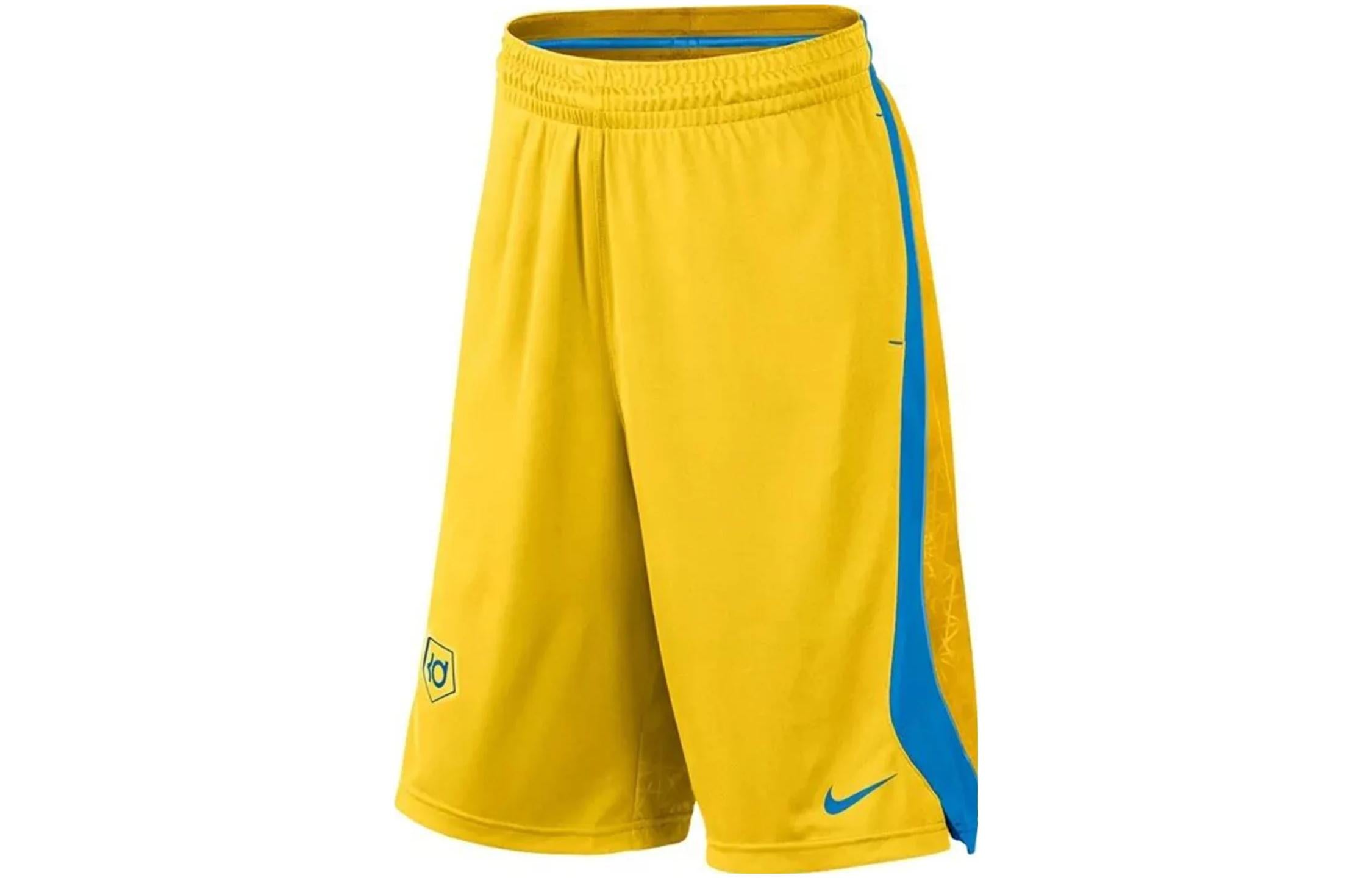 Image of Nike Dri-Fit KD Basketball Shorts 'Yellow Blue' 521140-805