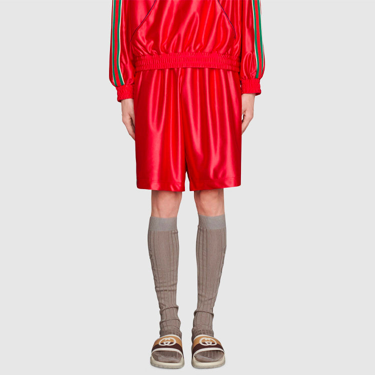 Image of GUCCI SS21 Side Hem Shorts 'Red' 659460-XJDI9-6429
