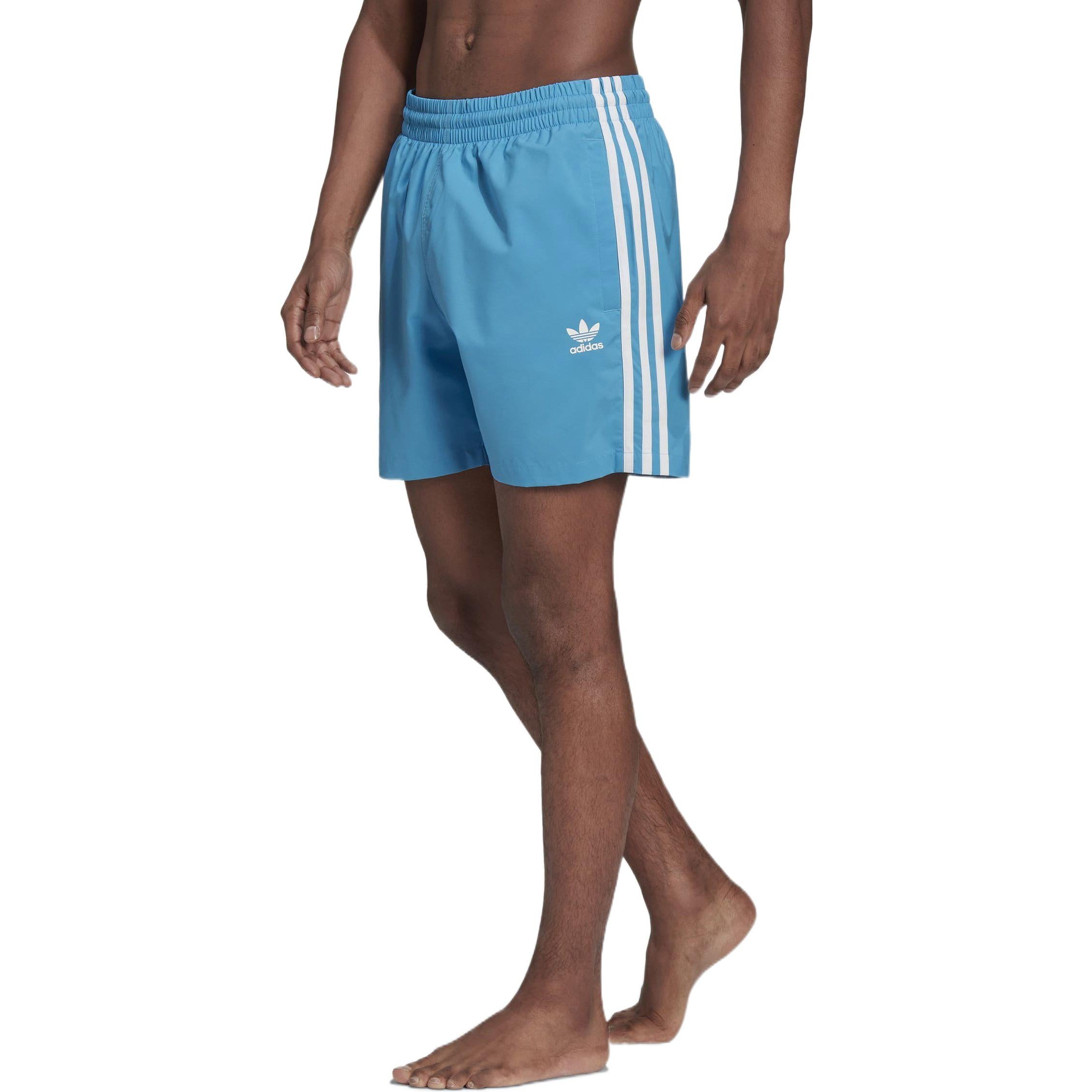 Image of adidas originals ADICOLOR TRACE Classic Logo Printing Straight Shorts Blue HB953