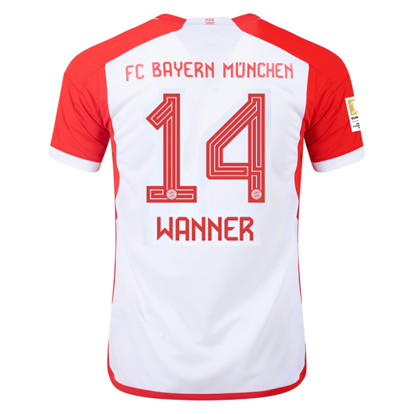 Image of adidas Bayern Munich Paul Wanner Home Jersey 23/24 w/ Bundesliga Champion Patch