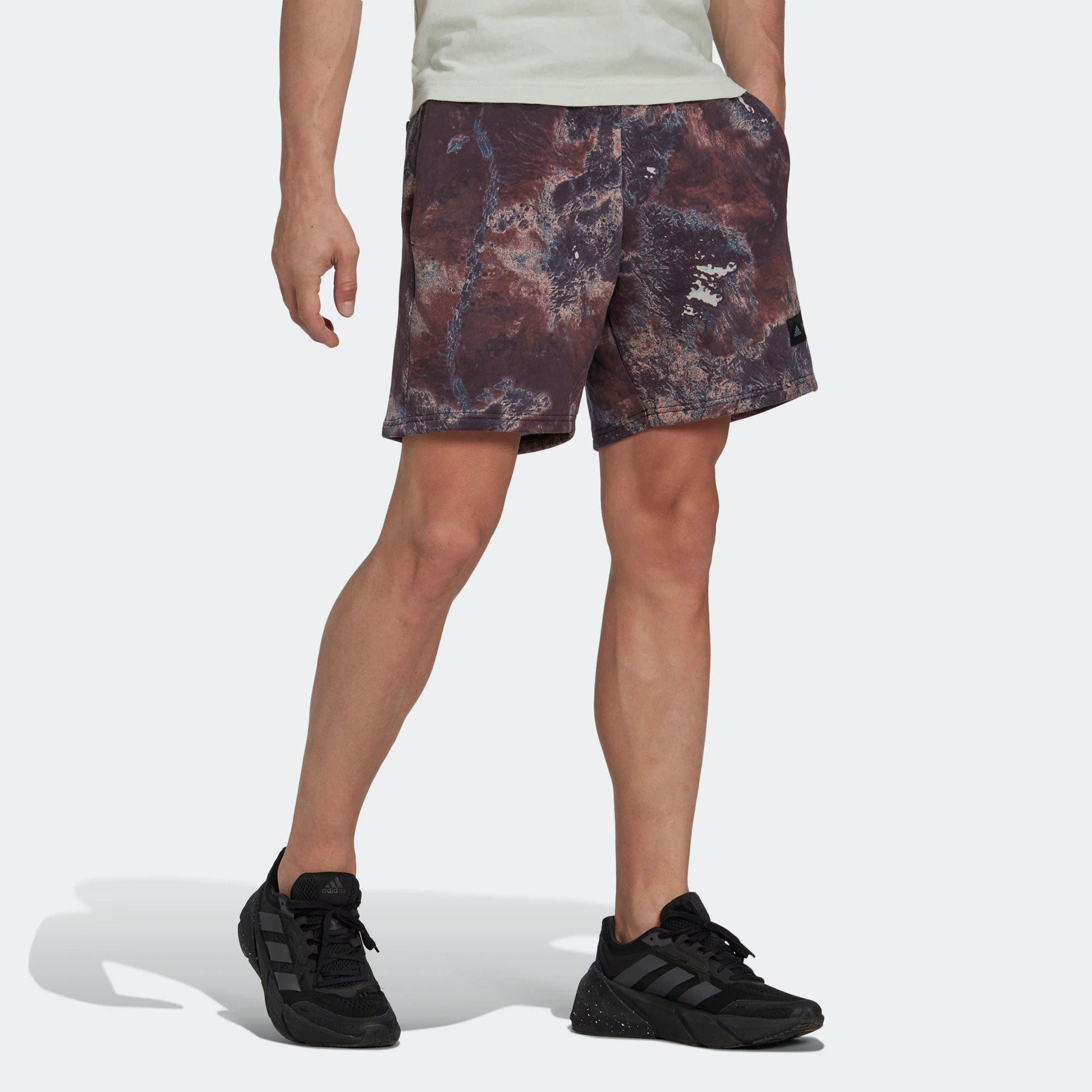 Men's adidas x Parley Crossover Loose Paint Splash Effect Printing Sports Shorts