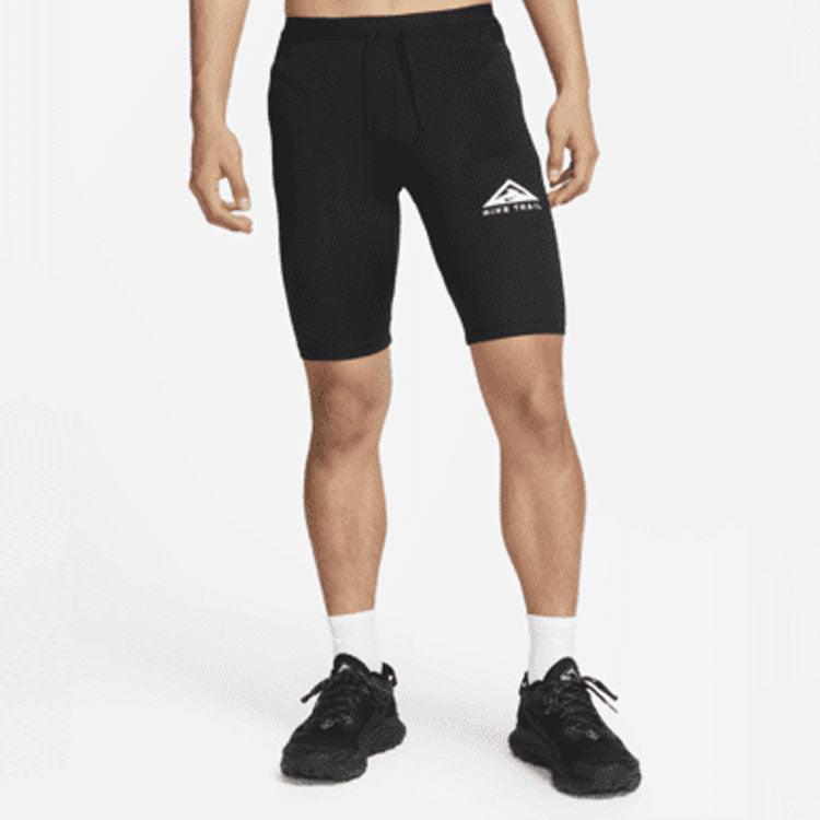 Nike Einfarbige enge Laufshorts mit Schnürung für Herren Schwarz DM4796-010