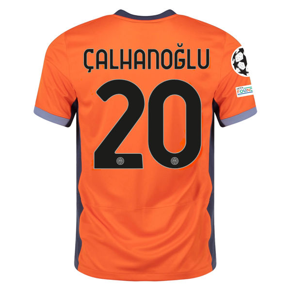 Image of Nike Inter Milan Hakan Çalhanoğlu Third Jersey w/ Champions League Patches 23/24