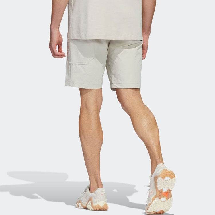 adidas Solid Color Side  Belt Straight Shorts Men's Creamy White HS5622