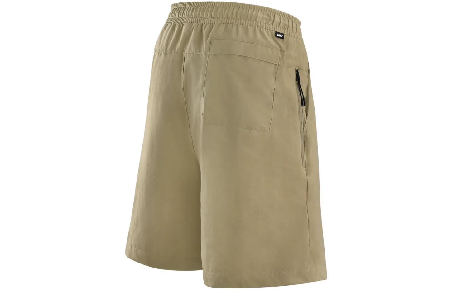 Image of Men's Nike Woven Solid Color Logo Sports Shorts Khaki DM6616-247