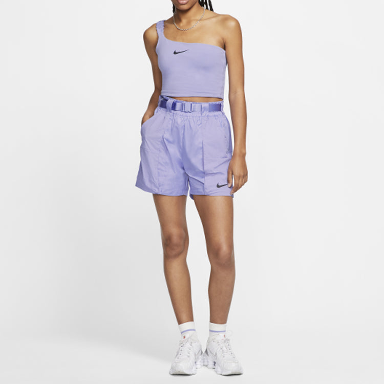 Image of (WMNS) Nike AS W Nike Sportswear SWSH Short WVN LIGHT THISTLE CJ3808-569