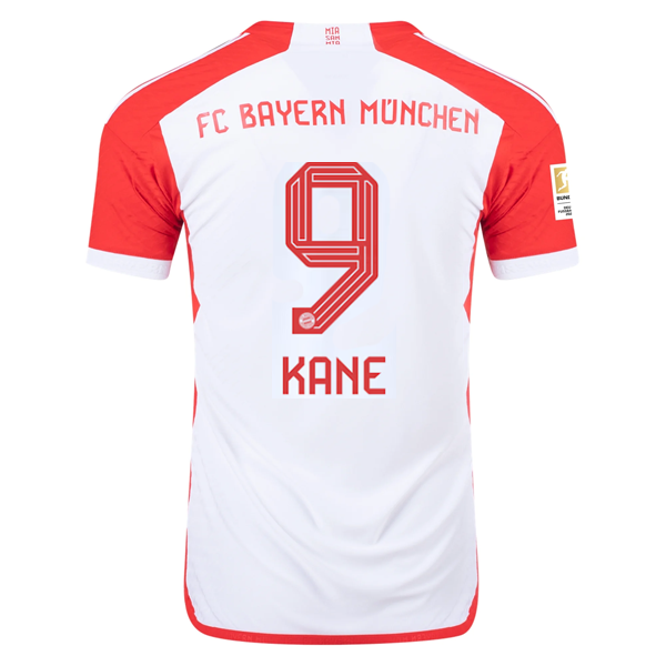 Image of adidas Bayern München Authentic Harry Kane Home Jersey mit Bundesliga Champions Pa