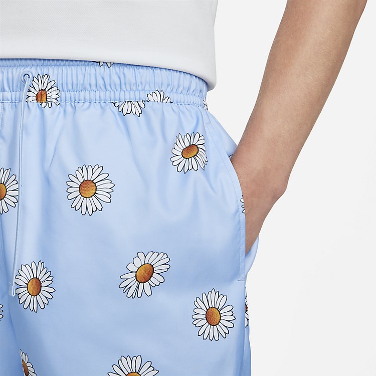 Image of Nike Sportswear Sport Essentials+ Floral Shorts 'Light Marine White' DM6909-548