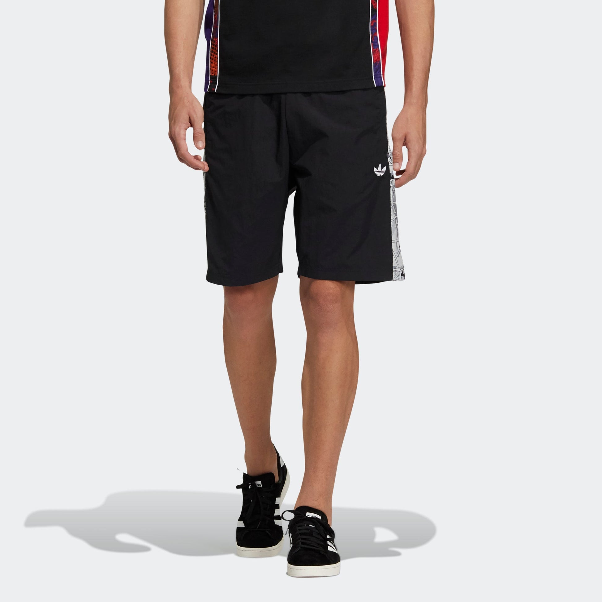 adidas originals Manga Short 1 Character Printing Sports Shorts Black HD9075