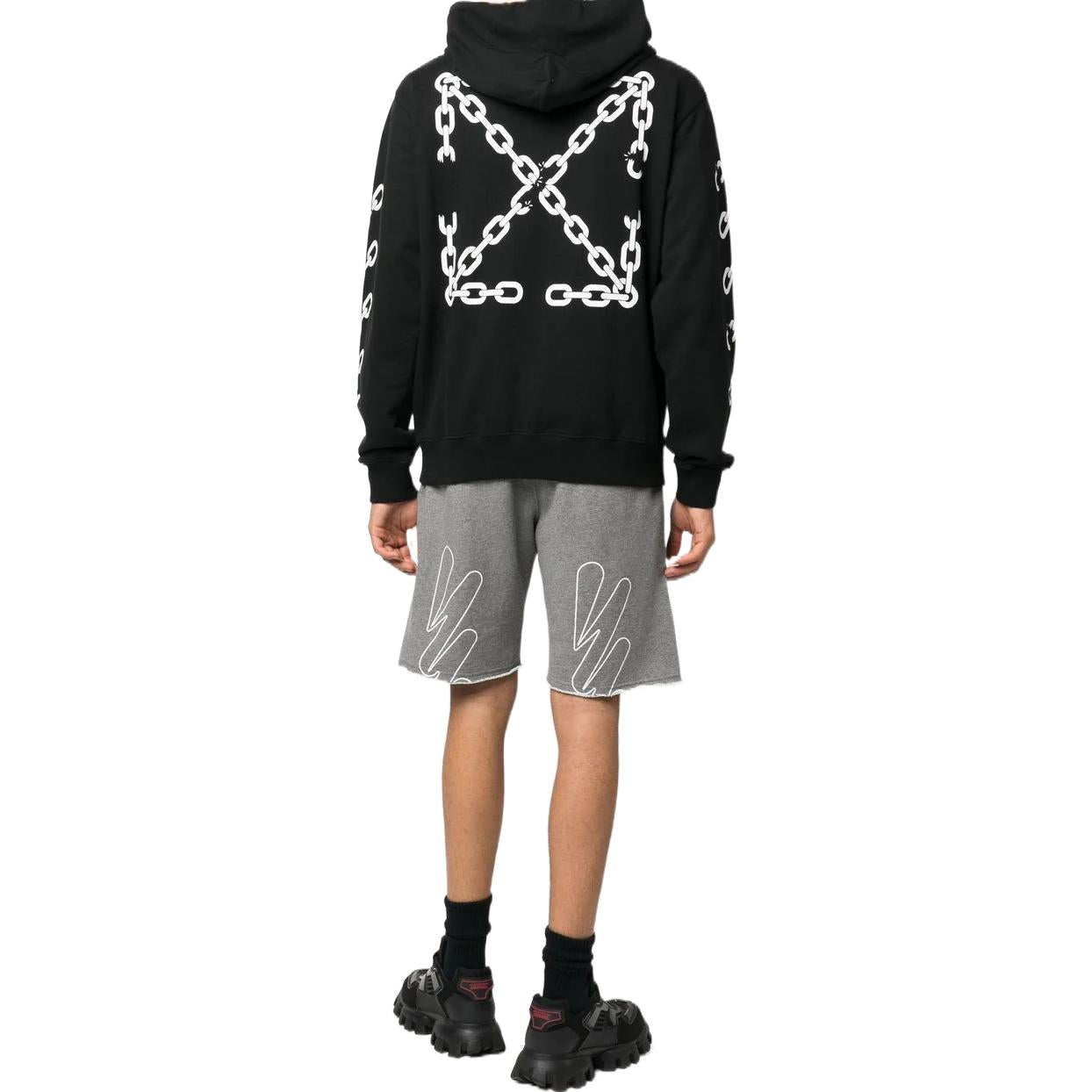 Image of Off-White logo-print Track Shorts 'Grey' OMCI006F22FLE0060801