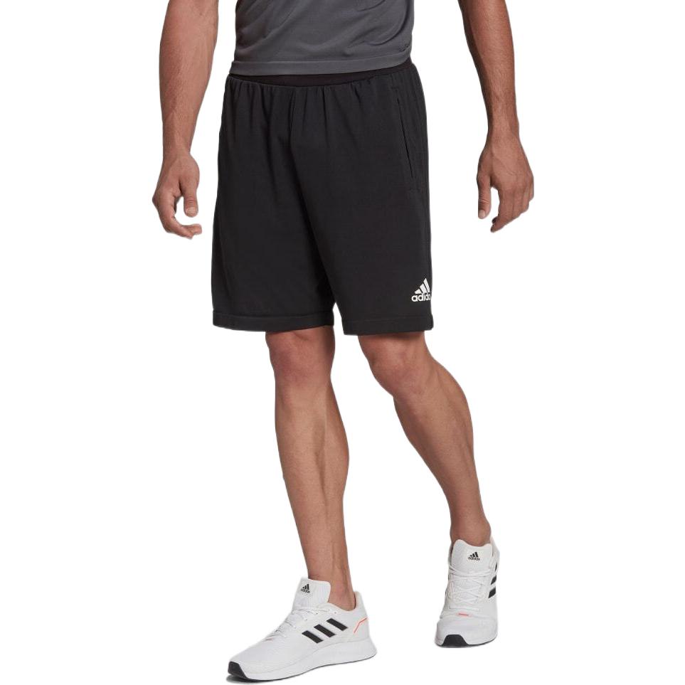 Image of Men's adidas Logo Printing Sports Straight Shorts Japanese Version Black HF4738