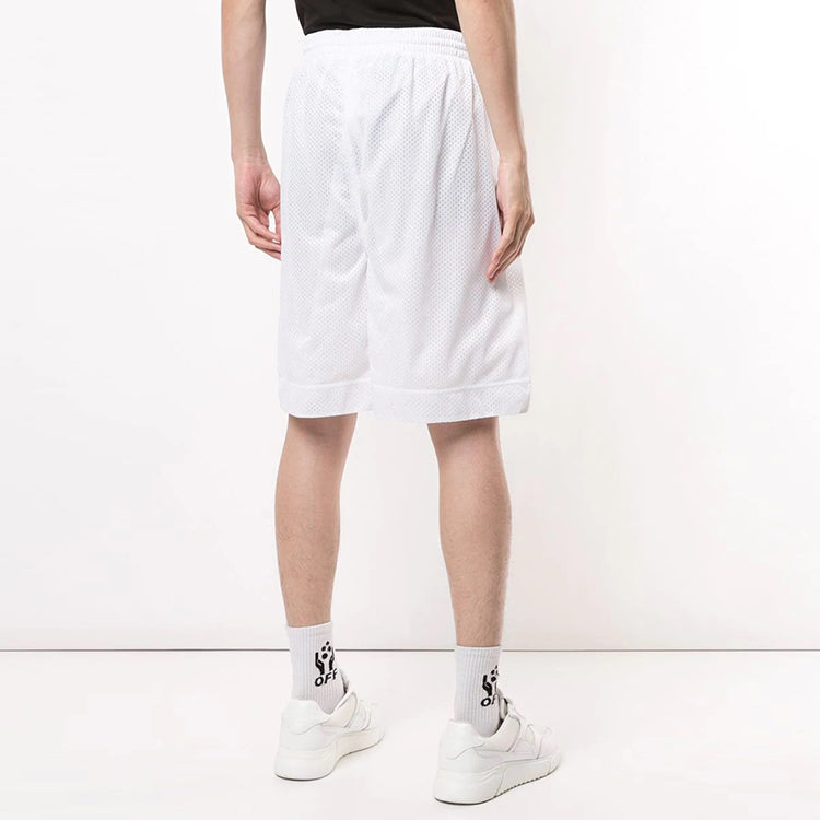 OFF-WHITE Printing Hollow Out Design Shorts White OMCI005E20JER0020110