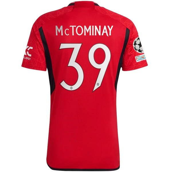 adidas Manchester United Scott McTominay Home Jersey 23/24 w/ Champions League P