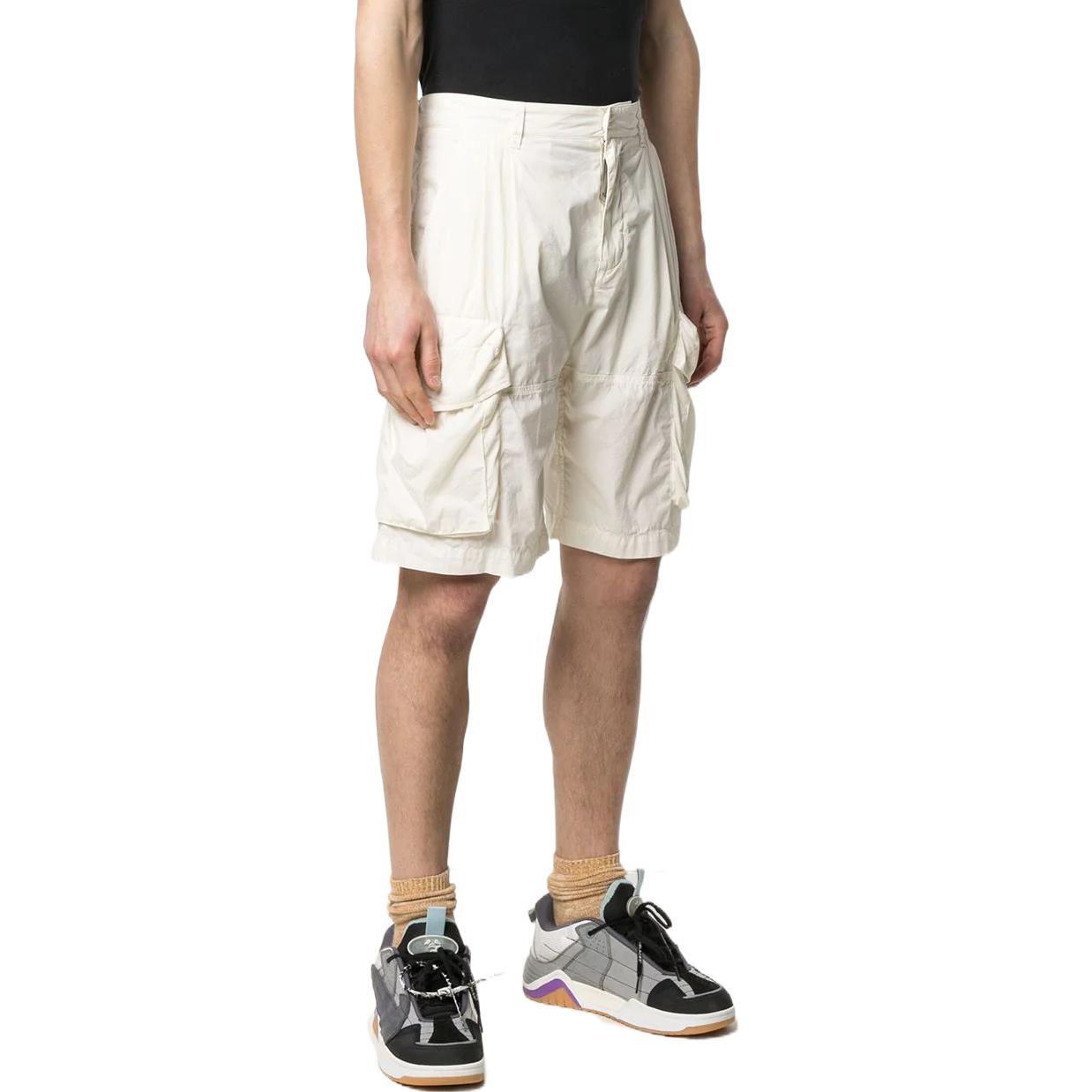 Image of Men's OFF-WHITE Solid Color Casual Shorts White OMCB047R21FAB0017210