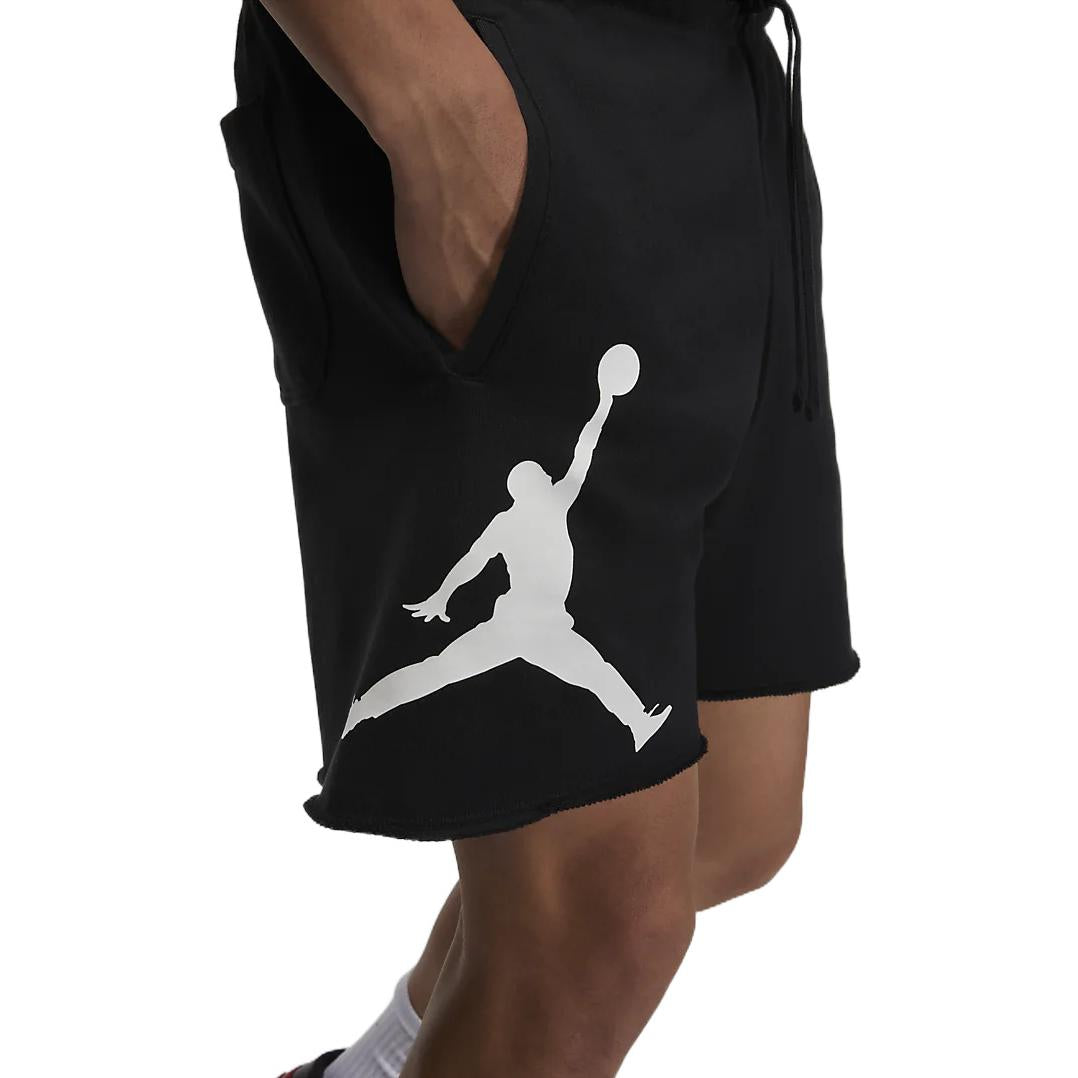 Image of Men's Air Jordan Logo Casual Sports French Terry Black Shorts DM1361-010