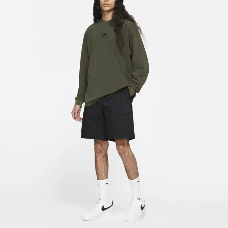 Image of Nike Sportswear Tech Pack Big Pocket Solid Color Casual Shorts Black DD6588-010