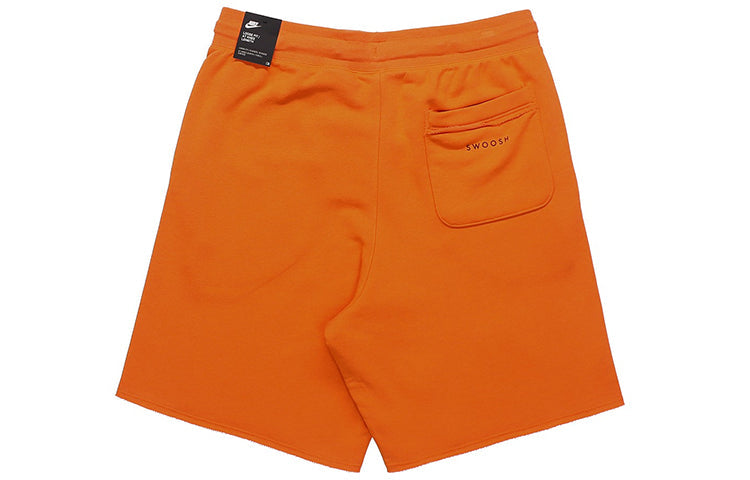 Nike Sportswear Swoosh Logo Printing Knit Sports Shorts Orange DJ5373-801