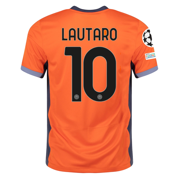 Image of قميص نايكي الثالث للاعب إنتر ميلان لاوتارو مارتينيز مع شعار دوري أبطال أوروبا موسم 23/24